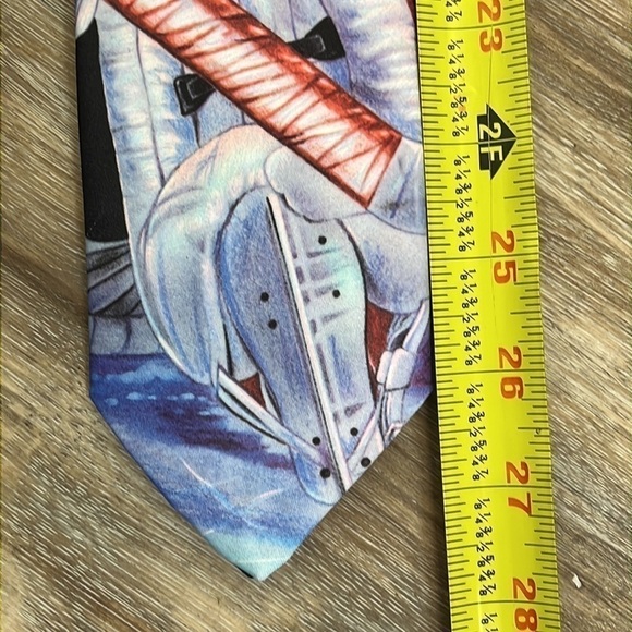 New Jersey Devils Original Ralph Marlin Tie Made in the USA 1992 - Picture 6 of 13